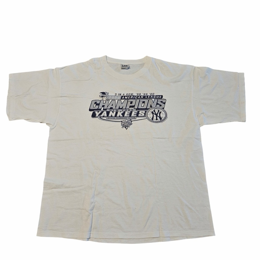 Vintage 2000 New York Yankees American League Champions T Shirt Men XXL